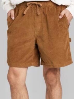 Original use Target Men’s Dapper Brown Corduroy Shorts 100% Cotton Medium
